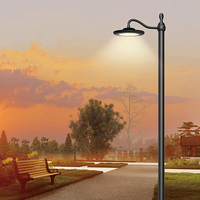 Lampadaire de jardin en aluminium moulé sous pression avec alimentation CC/CA IP65 pour réverbère paysager extérieur
