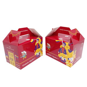 Caja de Embalaje Personalizada para Comida Rápida para Pollo Frito y Papas Fritas con Asa, Materiales Reciclados, Biodegradable, Desechable, Caja de Papel Recubierto - Product Image 1