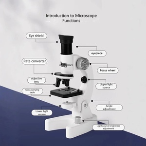 Microscope biologique pour étudiants, microscope composé haute puissance 1600X pour enfants, laboratoire scientifique scolaire, monoculaire LED - Product Image 4