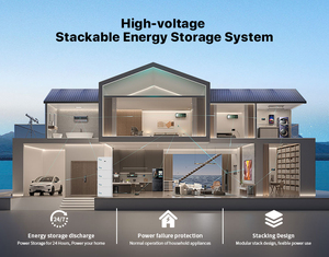 Sạc năng lượng mặt trời điều khiển 240V điện áp cao điện LiFePO4 pin lithium Stackable 10kwh 15kwh 20kwh hệ thống quản lý - Product Image 6