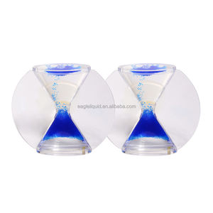 Minuteur liquide en acrylique anti-stress, <span class=keywords><strong>sablier</strong></span> à sable flottant, forme ronde, décoration, souvenir, cadeau, impression de logo couleur personnalisée - Product Image 5