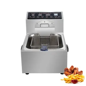 5L + 5L friggitrice elettrica ad olio microinterruttore patatine fritte attrezzature per polli attrezzature per ristoranti friggitrice elettrica olio profondo Frye