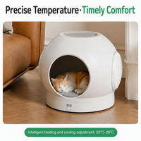 Ruimtecapsule Ingesloten kattennest Slimme verwarming 20-28C Handmatige temperatuuraanpassing Real-time weegschaal ABS Dierenverblijf