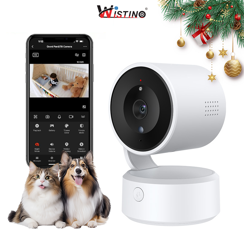 Wistino Tuya 5mp Детская домашняя камера безопасности, Wi-Fi, цветная камера ночного видения, обнаружение движения, камера для кошек
