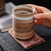 Livraison gratuite, cadeau, tasse en céramique à parois droites, style japonais, résistante aux hautes températures, passe au micro-ondes, passe au lave-vaisselle, camping
