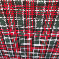 Tissu brocart tissé à carreaux rouges et verts 100 % acrylique résistant à l'abrasion pour filles, garçons, artisanat de Noël, plaid teint en fil