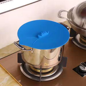 Couvercle en silicone pour cuisson à la vapeur Outils de cuisson Bouillir Couvercle de bouchon de déversement Batterie de cuisine Cuisine <span class=keywords><strong>Potes</strong></span> Com - Product Image 3