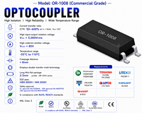 Optoacoplador Original ORIENT OR-1008 LSOP4, Aislamiento de 5000V, Distribuidor Autorizado RoHS UL, Stock Disponible para Control de Energía Industrial