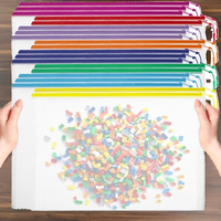 Pochettes zippées en maille PVC en gros, format A3, réutilisables, extra grandes, pour l'organisation