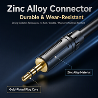 Kabel Pemisah Audio 3.5mm ke Dual XLR Female 1-ke-2, 1M untuk Koneksi Mikrofon PC, Mixer, dan Loudspeaker