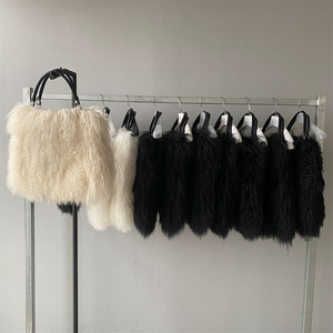 Borsa a Tracolla in Vera <span class=keywords><strong>Pelliccia</strong></span> d'<span class=keywords><strong>Agnello</strong></span> del Tibet, Vendita Diretta dalla Fabbrica, Alta Qualità, Grande Capacità, Lussuosa e Morbida, Moda Femminile - Product Image 2