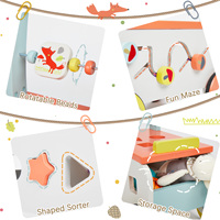 Cube coloré pour enfants satisfait par le client marcheur pousseur en bois pour bébé chariot marcheur en bois pour bébé