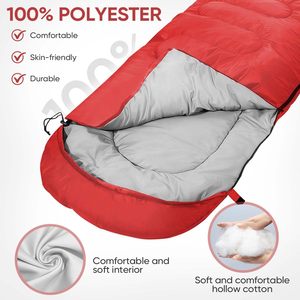 Saco de Dormir Portátil para Acampar al por Mayor, para Adultos, Grueso y Cálido, de Tela de Poliéster, Diseño de Sobre, Características para Primavera y Otoño - Product Image 3