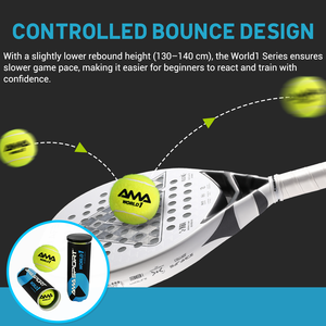AMA spor yüksek kalite ITF onaylı kürek tenis topları pembe yün özel Logo Padel topu - Product Image 6