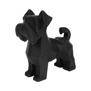 Statuetta Geometrica Sfaccettata di Schnauzer Stampata in 3D, Statua Animale Moderna, Decorazione da Scrivania, Ornamento, Regalo da Collezione per Inaugurazione Casa - Product Image 3