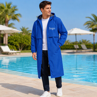 Parka de bain unisexe imperméable, robe de change surdimensionnée, veste pour homme, poncho chaud pour adultes pour le surf