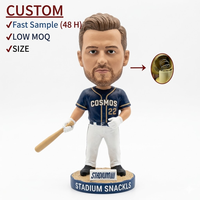 Figurine de baseball personnalisée en résine, statue de célébrité sur mesure pour collection de fans de sport, souvenir en gros