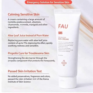 Crema Coreana SOS Skin Solution con 71% de <span class=keywords><strong>Aloe</strong></span> <span class=keywords><strong>Vera</strong></span> y Centella Asiática, Humectante Calmante para Piel Sensible, Alivio del Enrojecimiento, 80g - Product Image 3