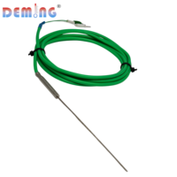 Sonde thermocouple de type K en acier inoxydable 316L, capteur de température isolé FEP, résistant à la corrosion à haute température, personnalisable OEM