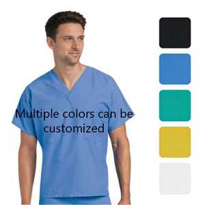 Divisa Ospedaliera Unisex in Cotone/Poliestere a Prezzo Economico, Camici <span class=keywords><strong>Medici</strong></span> per Uomo, Vendita all'Ingrosso di Uniformi Sanitarie - Product Image 4