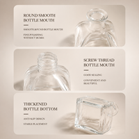 Flacon vide en verre pour diffuseur d'arômes avec bouchon et bâtonnets, pour huiles essentielles et parfums, 50ml, 100ml, 150ml, 250ml