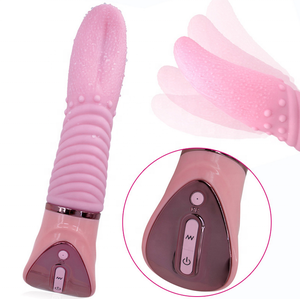 Power magie zunge vibrator, Wasserdichte USB aufladbare 10 geschwindigkeiten verrückte lecken zunge geformt sex spielzeug vibrator Orgam maschine - Product Image 1