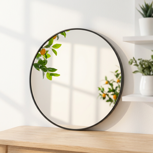 Modern Irregular Shape Black Framed Luxury Metal Handmade Eco-Friendly Lightweight Bathroom Decorative Wall <b>Mirrors</b> - Product Image 1