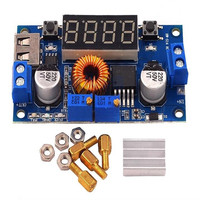DC-DC XL4015 5A Module de chargeur de batterie de lecteur de LED numérique CC/CV convertisseur abaisseur USB avec voltmètre ampèremètre XL4015