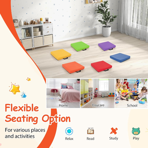 Siège en mousse imperméable pour enfants, facile à nettoyer, pour garderie, salle de classe, maternelle, école, siège de sol portable - Product Image 5