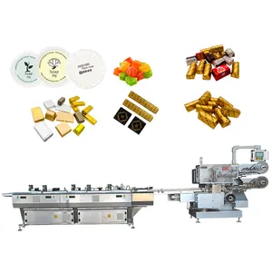 High speed fully automatic flow pack fold packaging wrapped candy soap packing machine