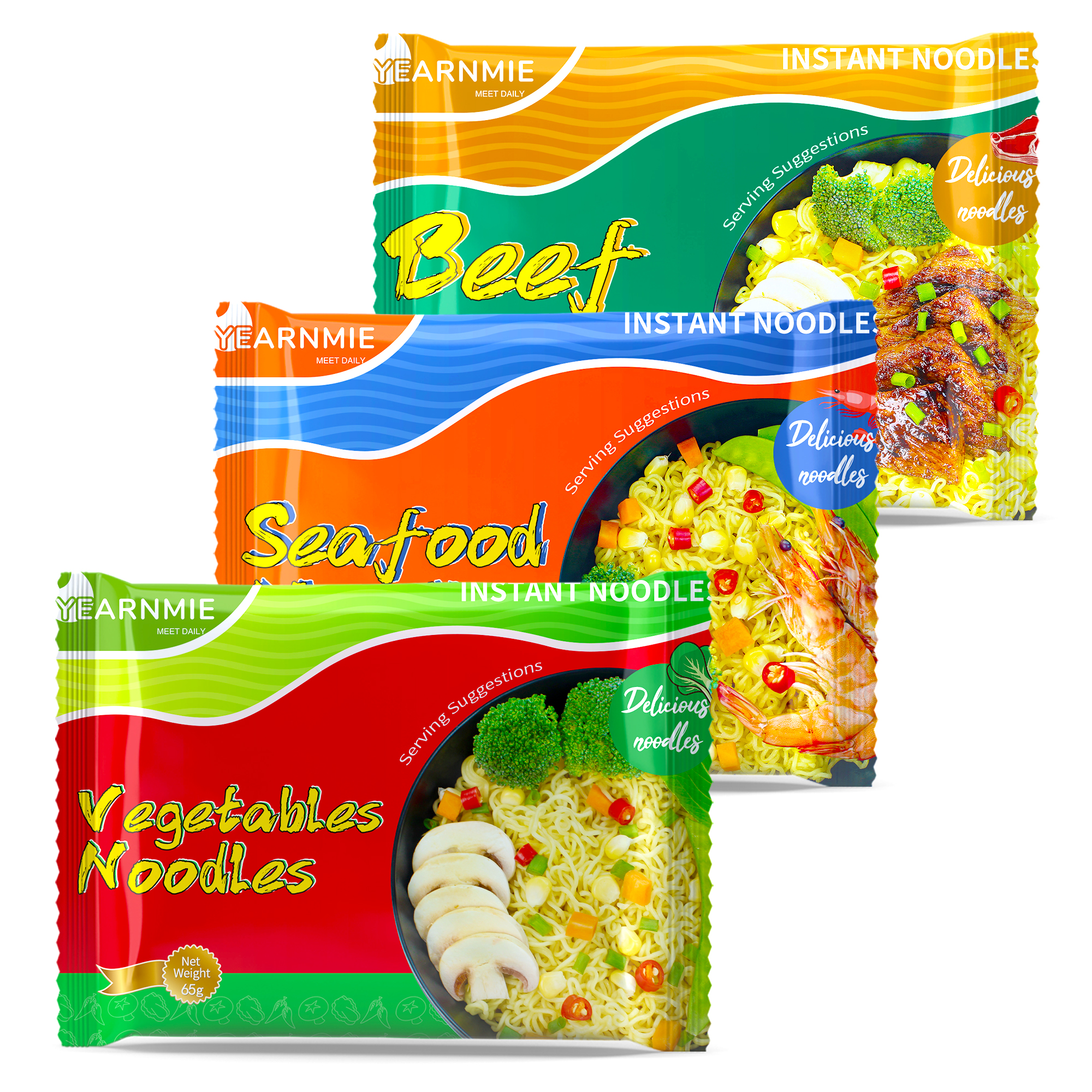 Лучший выбор в африканском стиле лапша с мгновенным вкусом бренда YEARNMIE, оптовая продажа, лапша быстрого приготовления с ароматом курицы в одной упаковке