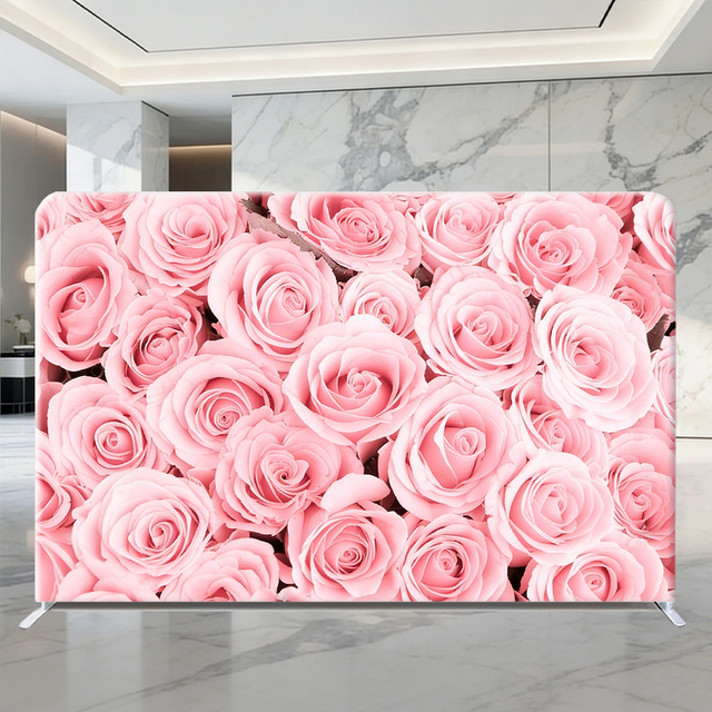 Customized Aluminum Floral Wall Background Cloth Durable & Waterproof Eco-Friendly Various Sizes for Birthday Parties Weddings