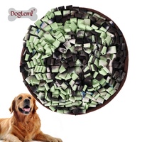 Tapis anti-dérapant avec motif feu d'artifice, bol d'alimentation lente, à la mode, fournitures d'entraînement colorées pour chiens, personnalisable