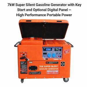 7kW Super Silent Gasoline Generator with Key <b>Start</b> and Optional Digital Panel - High Performance Portable Power - Product Image 6