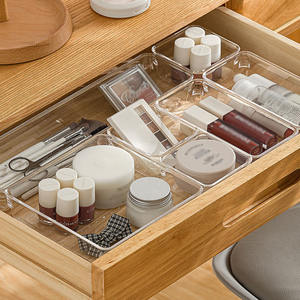 Plateaux de rangement pour réfrigérateur, organiseur de tiroir de réfrigérateur, support de rangement transparent en plastique pour garde-manger, accessoires de cuisine - Product Image 5