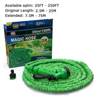 Tuyau d'arrosage magique extensible de 15 m en polyester et métal, léger, pour l'extérieur et l'alimentation en eau domestique - Vente en gros