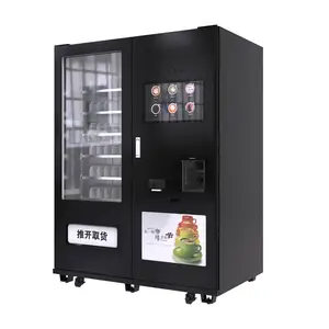 Automatische 17 Zoll Lcd-Bildschirm-Verkaufsautomat Blase-Tee-Kaffee-Lebensmittel-Verkaufsautomat