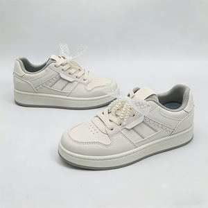 Chaussures de skate classiques décontractées à semelle épaisse, plateforme, antidérapantes, à lacets, résistantes à l'usure, toutes saisons - Product Image 1
