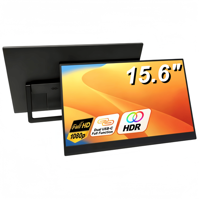 High - Definition Portable Monitor 15.6 Inch with 1080P Resolution IPS Panel and Type-C Interface
