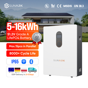 Sunark 51.2v Home Lithium Ion Solar Battery 5kwh 10kwh 16kwh Ip65 <b>Wall</b> Mounted with Smart Bms for Residential Storage Wallark - Product Image 1