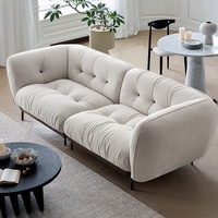 Ensemble de canapés de salon Zayshine, style italien moderne, luxe, velours blanc, modulaire, 3 places, assise profonde, canapé de designer pour appartement, canapé de détente