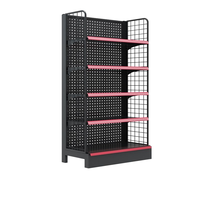 Staal Verticale Pegboard Mesh Supermarkt Displayrek Afneembare Haakjes Heavy Duty Retail Organizer voor Snacks en Kleine Artikelen