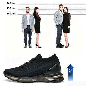 Chaussures décontractées à plateforme pour hommes, fabriquées sur mesure par une usine avec 30 ans d'expérience, rehaussant la taille de 7 cm, en cuir respirant, pour la marche, vente en gros - Product Image 5