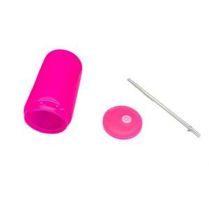 New Clear Plastic 16Oz Durable Beer Libby Soda Can With Lid and Straw for <b>Vinyl</b> and Dtf Uv Transfer Sticker - Product Image 4