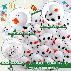 Jouet aquatique en plastique en forme de logo personnalisé, canard jaune qui couine, idéal pour les jeux aquatiques, produit très vendu - Product Image 4