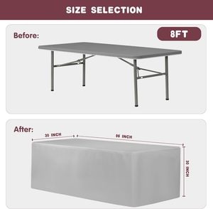 <strong>Black</strong> Tablecloth Fitted <strong>Table</strong> <strong>Clothes</strong> for 4 Ft 6ft 8ftRectangle <strong>Tables</strong> - Water Resistant Washable Fabric Polyester Rectangle - Product Image 4