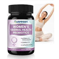 Ausreson Probiotiques pour la Santé Vaginale Adulte, Équilibre Prébiotique, Lactobacillus, Complément Naturel, Végétalien, Capsules de Probiotiques pour Femmes