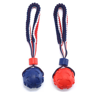 Juguete Masticable de Cuerda y Pelota <span class=keywords><strong>para</strong></span> Perros, Duradero, de TPR, con Limpieza Dental, <span class=keywords><strong>para</strong></span> Entrenamiento Interactivo y Juego - Product Image 3
