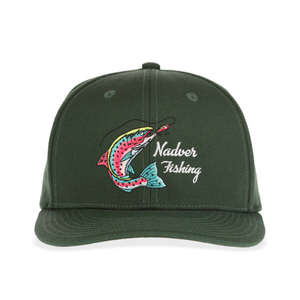 Casquette de pêche personnalisée en mélange de laine avec broderie <span class=keywords><strong>truite</strong></span>, 6 panneaux, visière semi-courbée, casquette d'extérieur professionnelle à fermeture snapback, vente en gros OEM - Product Image 2