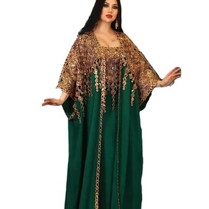 Kaftan marocain à sequins et diamants, Abaya africaine, Robe de soirée musulmane, Caftan, Robe de soirée, Boubou, Robe <span class=keywords><strong>Djellaba</strong></span> - Product Image 5